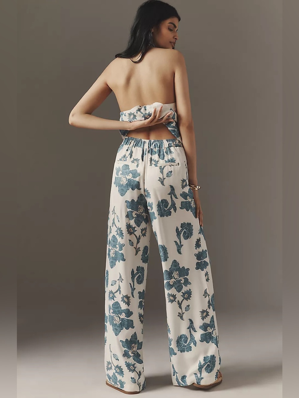 NWT Size XL - Anthropologie Floral Wide Leg Silky Pants with Pockets (US$ 148) - Picture 7 of 16